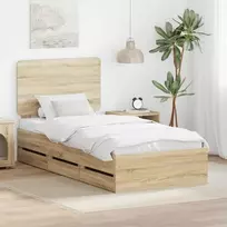 Lova Lovos rėmas Sonoma ąžuolas 75 x 190 cm Inžinerinė mediena