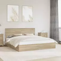 Saugos lova Sonoma ąžuolas 180 x 200 cm Apdirbta mediena