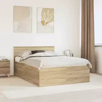 Lova Lovos rėmas Sonoma ąžuolas 150 x 200 cm Apdirbta mediena