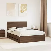 Lova Lovos rėmas Rudas ąžuolas 150 x 200 cm Inžinerinė mediena
