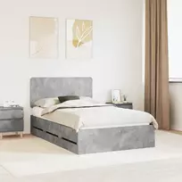 Lova Lovos rėmas Betono pilka 135 x 190 cm Inžinerinė mediena