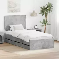 Lova Lovos rėmas Betono pilka 90 x 200 cm Inžinerinė mediena