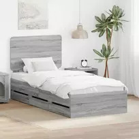 Lova Lovos rėmas Pilkas Sonoma 75 x 190 cm Inžinerinė mediena