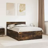 Lova Lovos rėmas Rūkyta ąžuolas 150 x 200 cm Apdirbta mediena