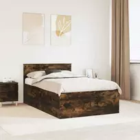Lova Lovos rėmas Rūkyta ąžuolas 120 x 200 cm Apdirbta mediena