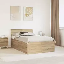 Lova Lovos rėmas Sonoma ąžuolas 120 x 200 cm Apdirbta mediena