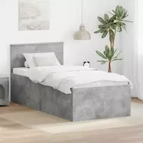 Lova Lovos rėmas Betono pilka 120 x 200 cm Apdirbta mediena