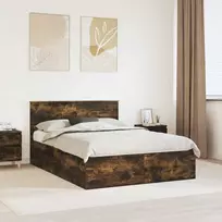 Lova Lovos rėmas Rūkyta ąžuolas 150 x 200 cm Apdirbta mediena