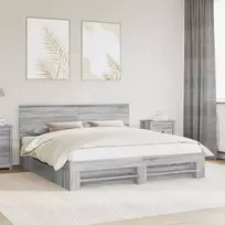 Lova Lovos rėmas Pilkas Sonoma 180 x 200 cm Apdirbta mediena