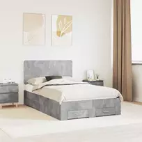 Lova Lovos rėmas Betono pilka 120 x 190 cm Apdirbta mediena