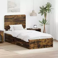 Lova Lovos rėmas Rūkyta ąžuolas 100 x 200 cm Apdirbta mediena