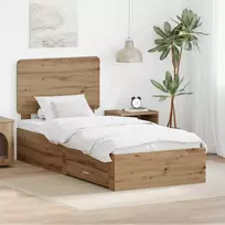 Lova Lovos rėmas Amatininkų ąžuolas 90 x 200 cm Apdirbta mediena