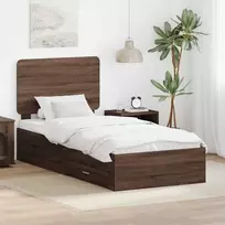 Lova Lovos rėmas Rudas ąžuolas 75 x 190 cm Apdirbta mediena