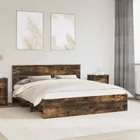 Lova Lovos rėmas Rūkyta ąžuolas 180 x 200 cm Apdirbta mediena
