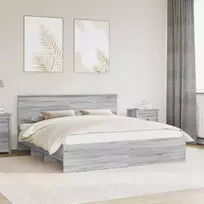 Lova Lovos rėmas Pilkas Sonoma 180 x 200 cm Apdirbta mediena