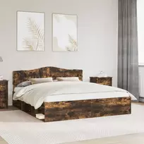 Lova Lovos rėmas Rūkyta ąžuolas 180 x 200 cm Kietos pušies mediena