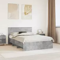 Lova Lovos rėmas Betono pilka 150 x 200 cm Apdirbta mediena