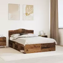 Lova Lovos rėmas Senas medis 140 x 190 cm Kietos pušies mediena