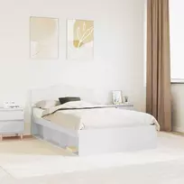 Lova Lovos rėmas Balta 120 x 200 cm Kietos pušies mediena