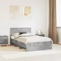 Lova Lovos rėmas Betono pilka 137 x 203 cm Apdirbta mediena