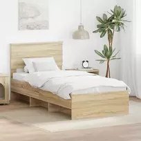 Lova Lovos rėmas Sonoma ąžuolas 80 x 200 cm Apdirbta mediena