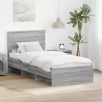 Lova Lovos rėmas Pilkas Sonoma 80 x 200 cm Apdirbta mediena