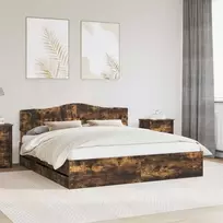 Lova Lovos rėmas Rūkyta ąžuolas 180 x 200 cm Inžinerinė mediena