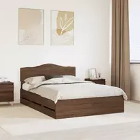 Lova Lovos rėmas Rudas ąžuolas 150 x 200 cm Inžinerinė mediena