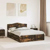 Lova Lovos rėmas Rūkyta ąžuolas 140 x 190 cm Inžinerinė mediena