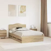 Lova Lovos rėmas Sonoma ąžuolas 120 x 200 cm Inžinerinė mediena