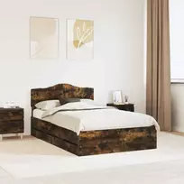 Lova Lovos rėmas Rūkyta ąžuolas 120 x 190 cm Inžinerinė mediena