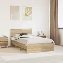 Lova Lovos rėmas Sonoma ąžuolas 120 x 123 cm Apdirbta mediena
