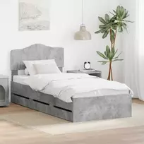 Lova Lovos rėmas Betono pilka 75 x 190 cm Inžinerinė mediena