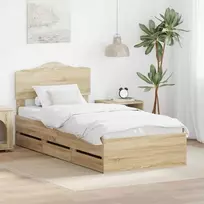 Lova Lovos rėmas Sonoma ąžuolas 75 x 190 cm Inžinerinė mediena
