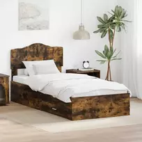 Lova Lovos rėmas Rūkyta ąžuolas 90 x 200 cm Apdirbta mediena