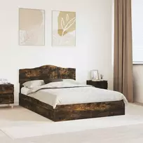 Saugos lova Rūkyta ąžuolas 160 x 200 cm Apdirbta mediena