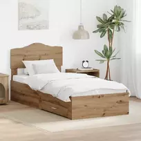 Lova Lovos rėmas Amatininkų ąžuolas 90 x 200 cm Apdirbta mediena