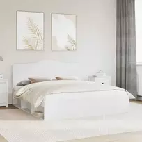 Lova Lovos rėmas Balta 180 x 200 cm Kietos pušies mediena