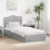 Saugos lova Pilkas Sonoma 90 x 200 cm Apdirbta mediena