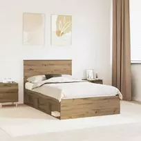Lova Lovos rėmas Meistrų ąžuolas 135 x 190 cm Kietos pušies mediena