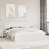 Lova Lovos rėmas Balta 180 x 200 cm Kietos pušies mediena