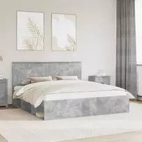 Lova Lovos rėmas Betoninė 180 x 200 cm Kietos pušies mediena