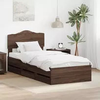 Lova Lovos rėmas Rudas ąžuolas 75 x 190 cm Inžinerinė mediena