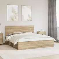 Lova Lovos rėmas Sonoma 180 x 200 cm Kietos pušies mediena