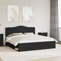 Lova Lovos rėmas Juoda 180 x 200 cm Kietos pušies mediena