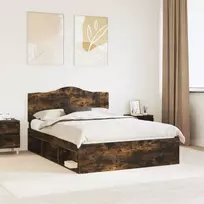 Lova Lovos rėmas Rūkyta ąžuolas 160 x 200 cm Kietos pušies mediena