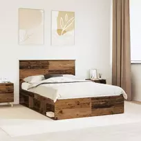 Lova Lovos rėmas Senas medis 140 x 190 cm Kietos pušies mediena