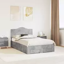 Lova Lovos rėmas Betono pilka 120 x 200 cm Apdirbta mediena