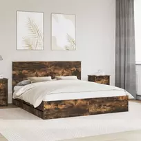 Lova Lovos rėmas Rūkyta ąžuolas 180 x 200 cm Inžinerinė mediena