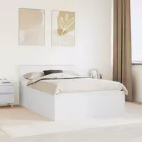 Lova Lovos rėmas su galvūgalio Balta 160 x 200 cm Apdirbta mediena